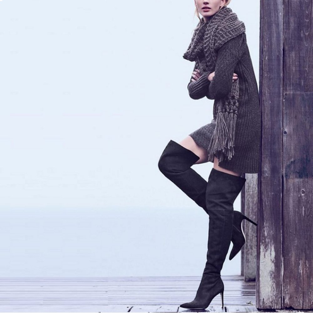 Sam Edelman Bernadette Pointed-Toe Over-the-Knee Boot - Picture 3 of 14